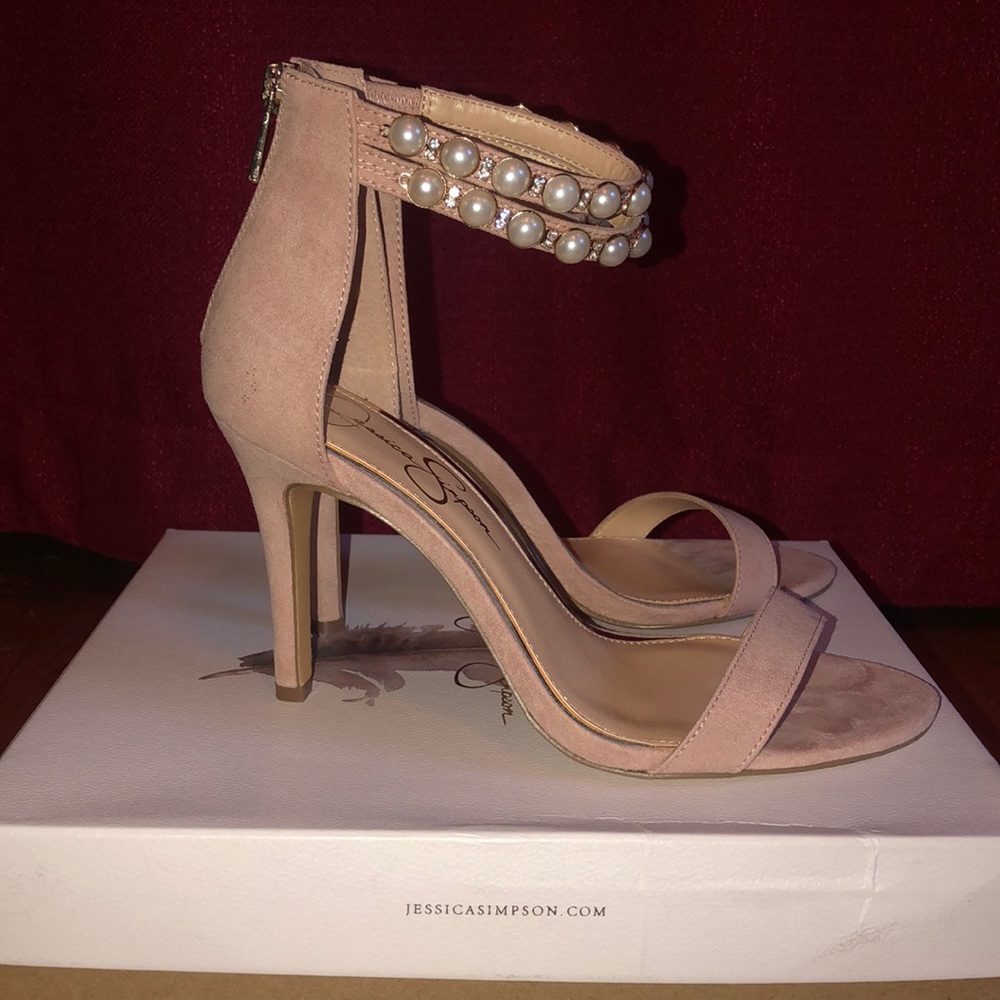 Jessica Simpson Blush Pink Suede Heels Jalinda
